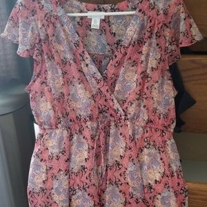 Large motherhood maternity lined summer dress